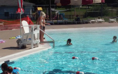 Image of open pool swimming