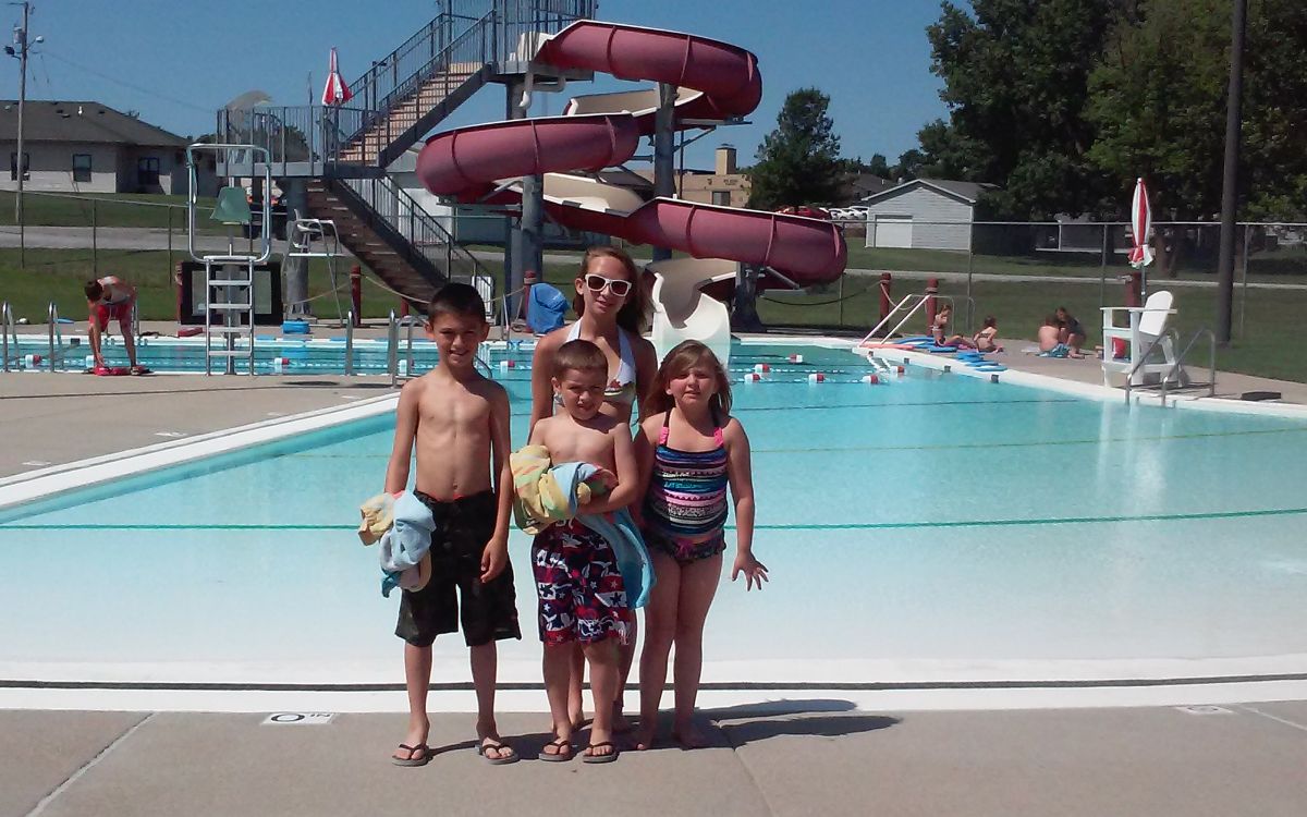 Image for 4 Kids at Swimming Pool